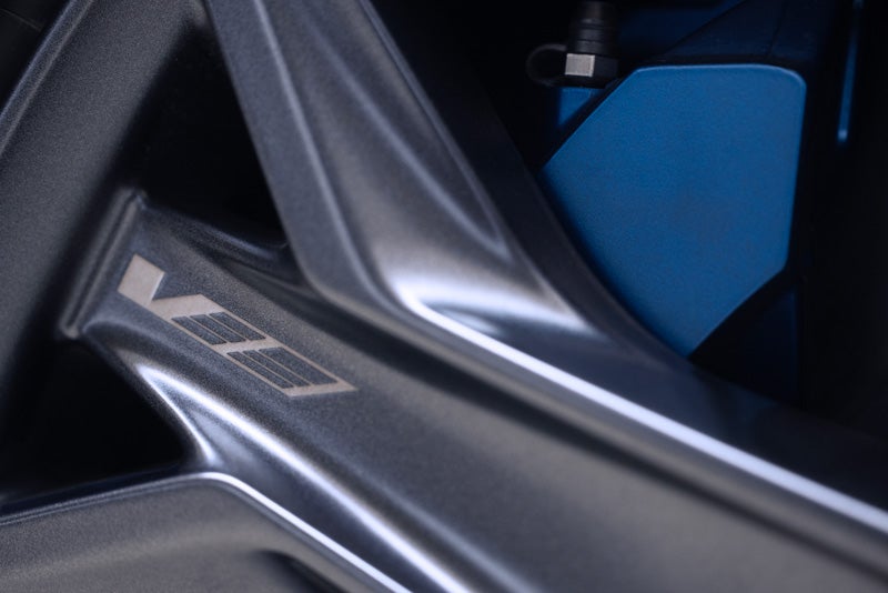 Close-up of the 2026 OPTIQ-V Brembo Performance Front Brakes | Powell Watson Cadillac of Laredo in Laredo TX